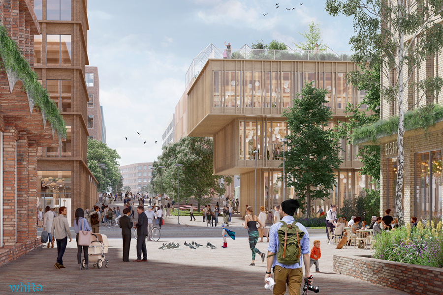 Vy över de Sydöstra stadsdelarna i framtiden