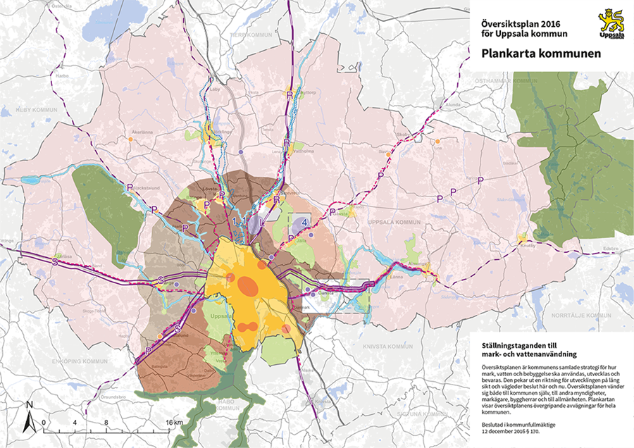 Plankarta Uppsala kommun