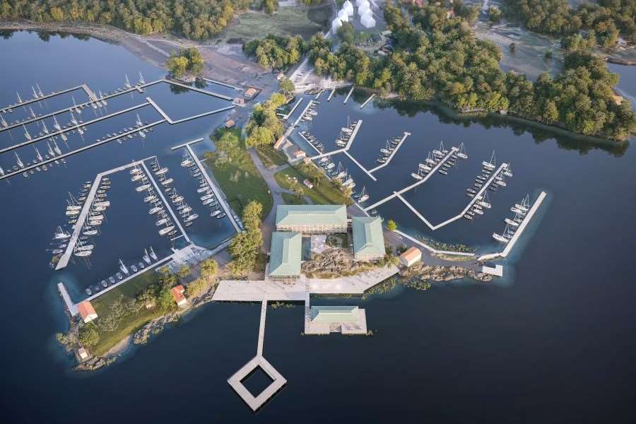 Illustrationsbild nytt hotell på Skarholmen