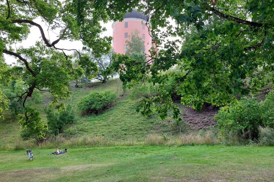 Slottsbacken och slottet i Uppsala