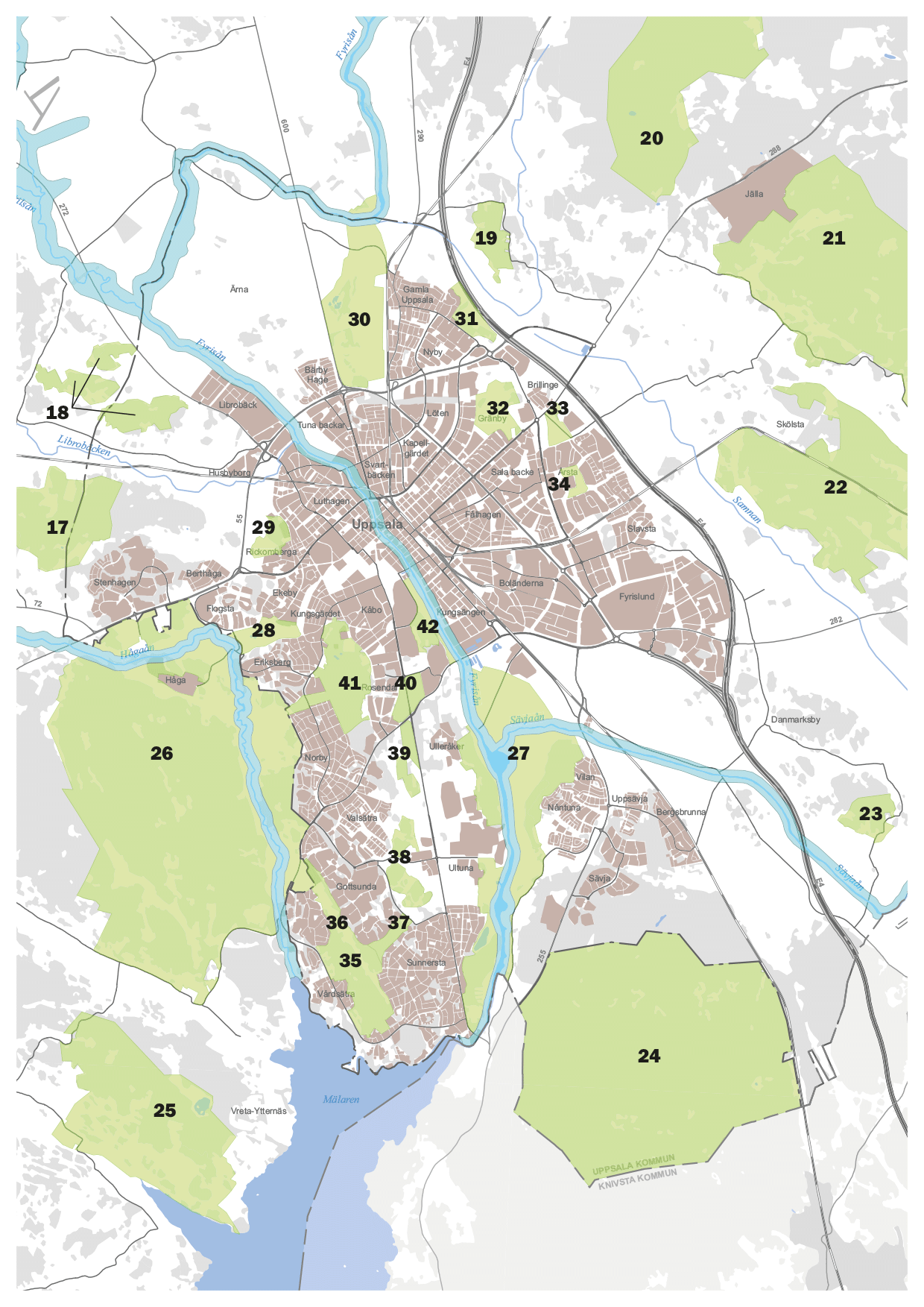 Karta Uppsala Stad | Sverigekarta