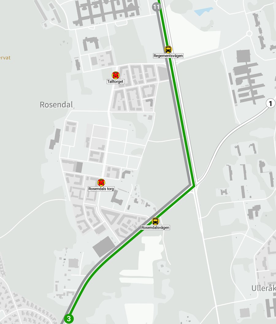 Omledning busstrafiken Rosendal