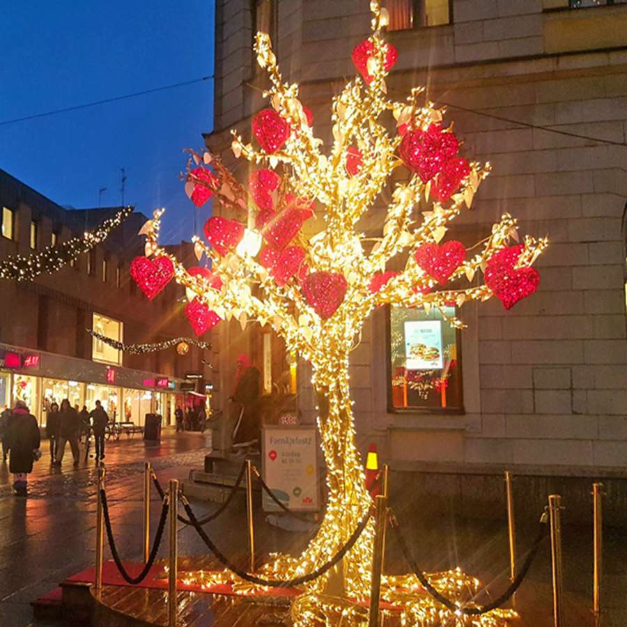 Julbelysning vid Stora torget