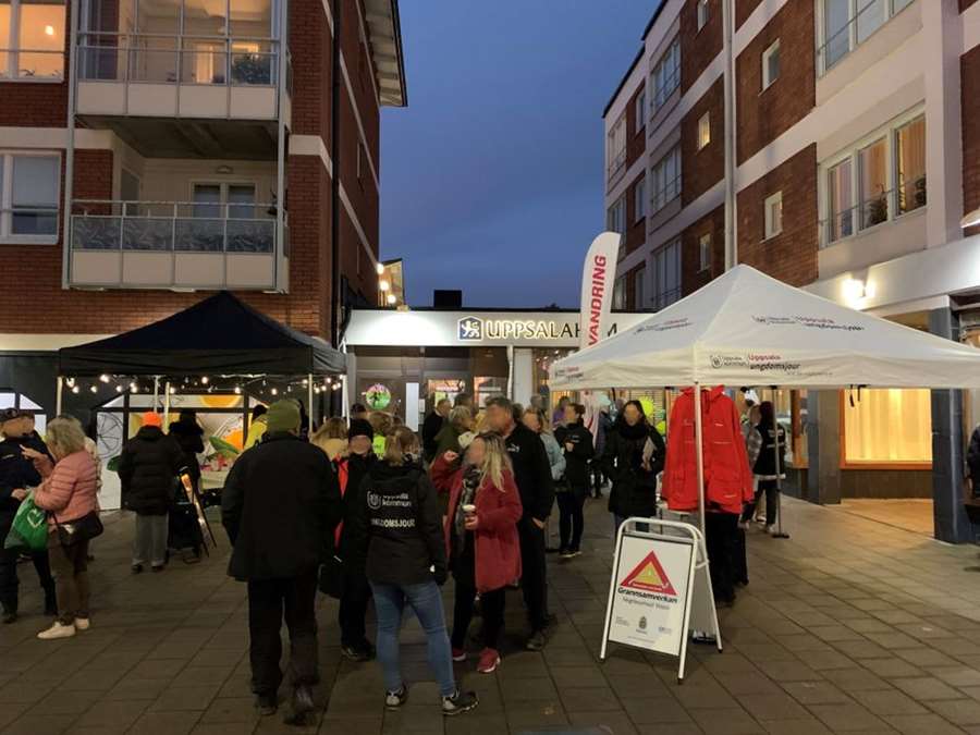 Trygghetsdialog vid Brantingstorg hösten 2021.