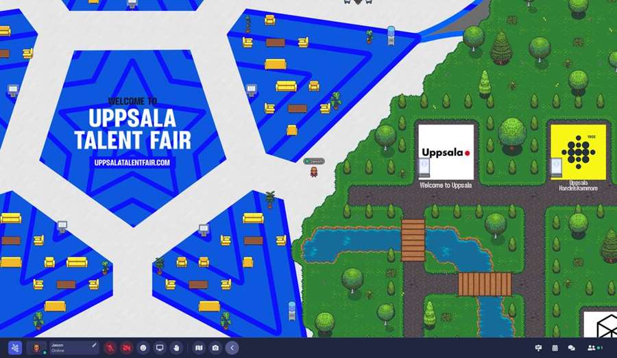 Uppsala Talent Fair är en digital mässa där besökaren kan interagera med utställande företag, organisationer och andra deltagare.