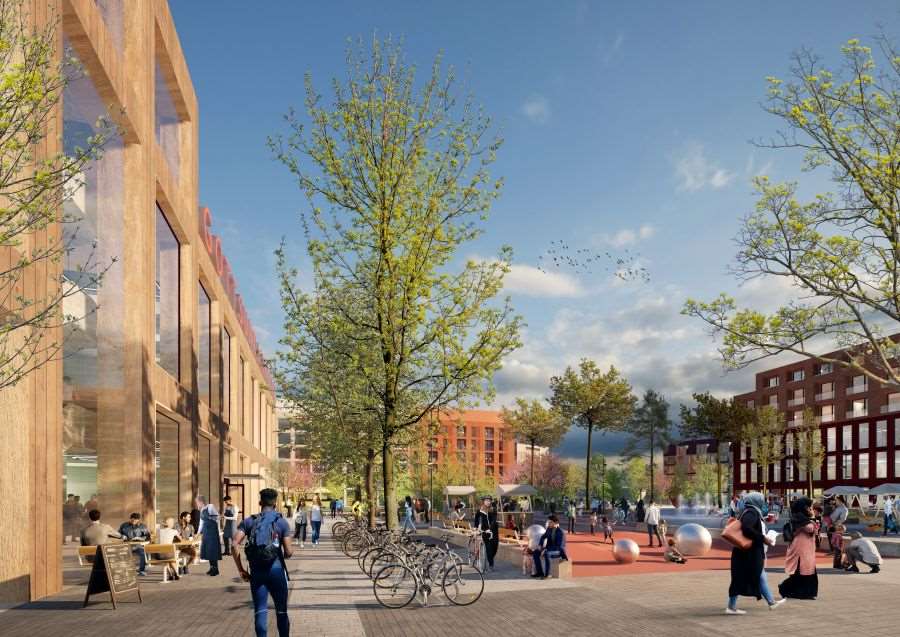 Skiss på det framtida Gottsunda torg