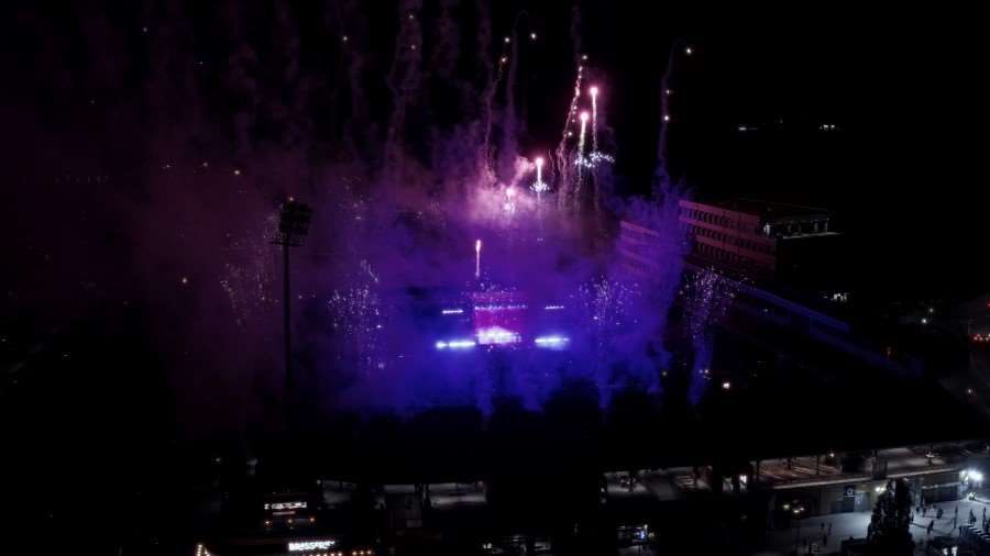 Drönarbild från Veronica Maggios konsert på Studenternas