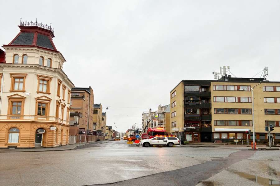 Korsningen Väderkvarnsgatan Vaksalagatan.