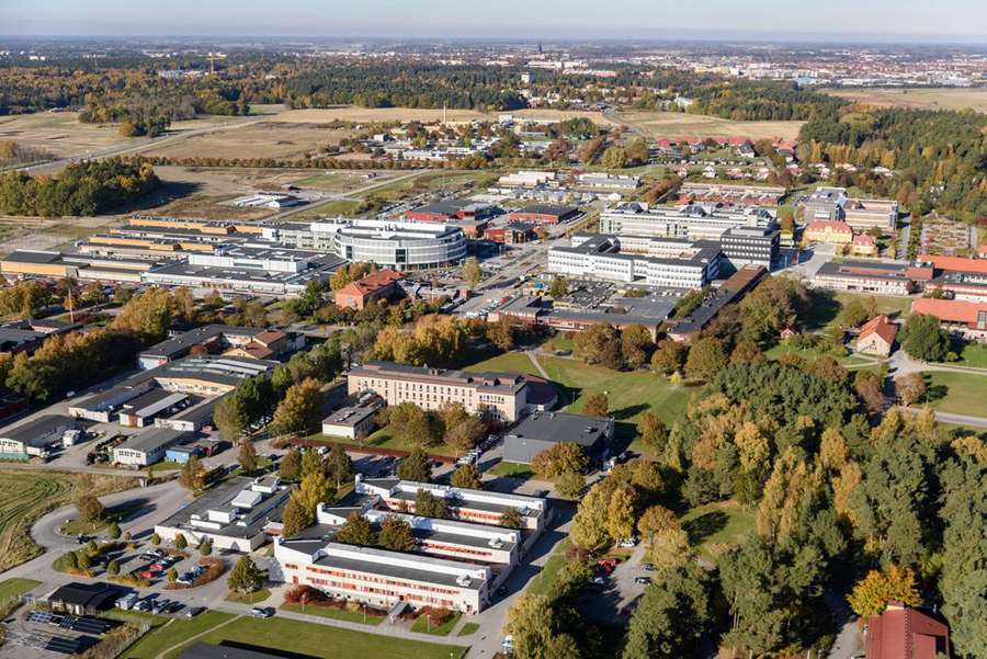 Flygfoto över södra stadsdelarna