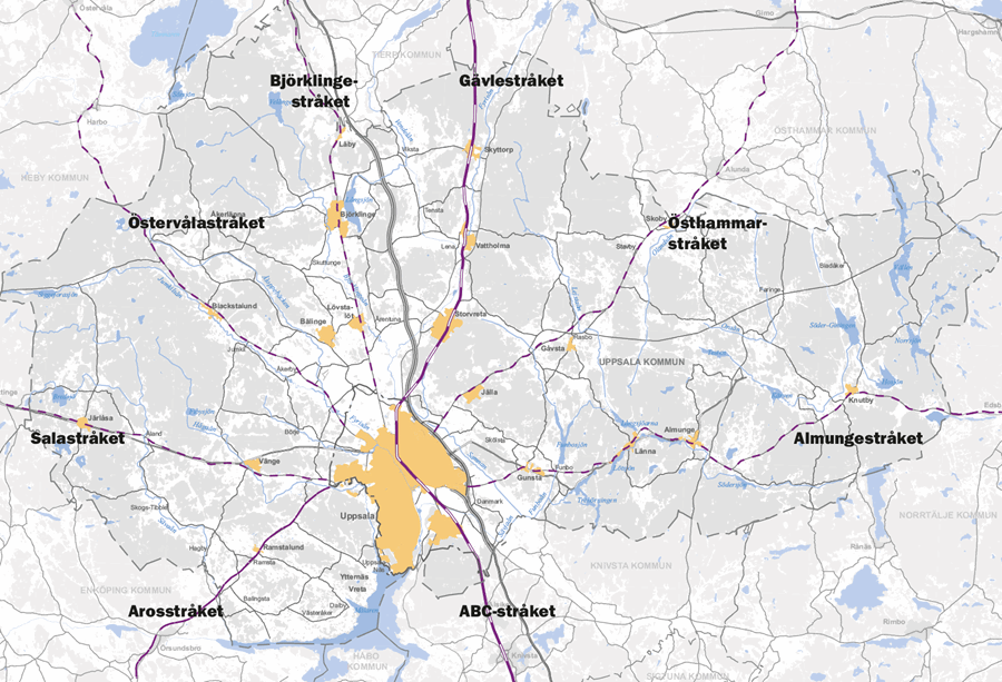 Figur 35, kollektivtrafikstråk