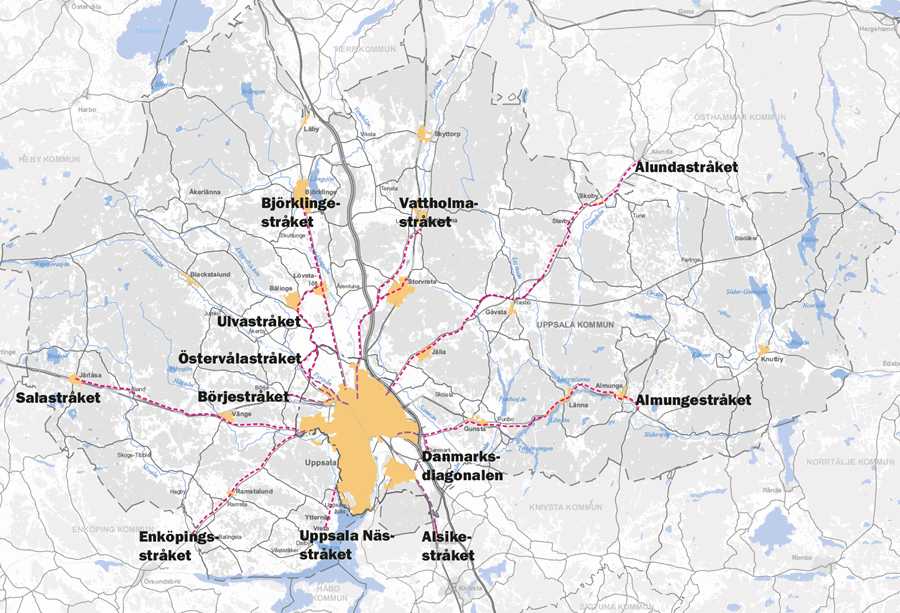 Figur 32, cykelstråk på landsbygden