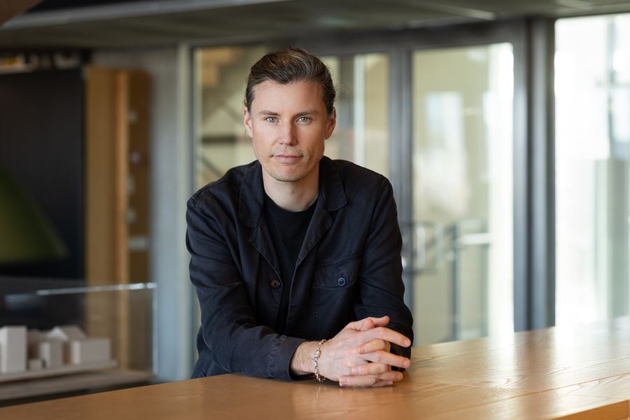 Porträtt av Oskar Norelius. Fotografi.