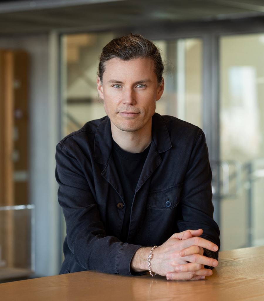 Porträtt av Oskar Norelius. Fotografi.