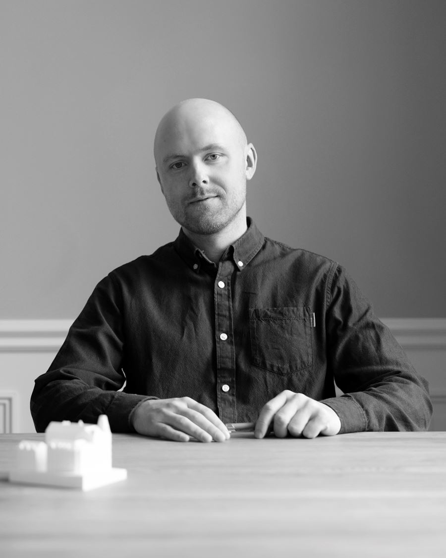 Porträtt av Samuel Vilson. Fotografi.