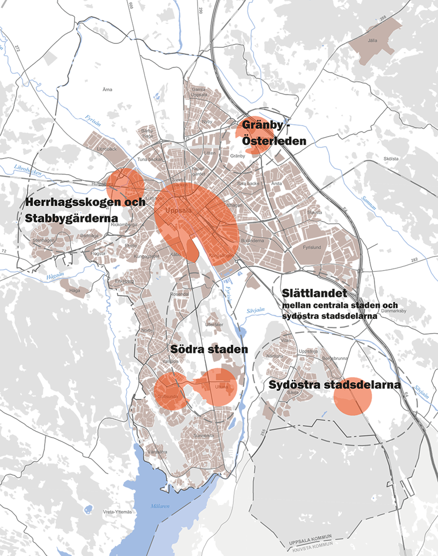 Figur 21, större verksamhetsområden