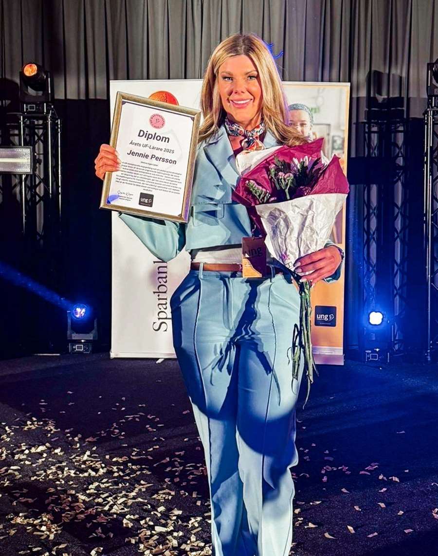 Jennie Persson, årets UF-lärare.