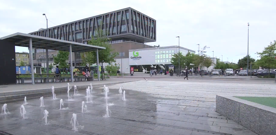 Överblickbild över Gottsunda centrum.