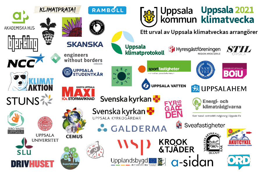 Loggor till arrangörer för Uppsala klimatvecka
