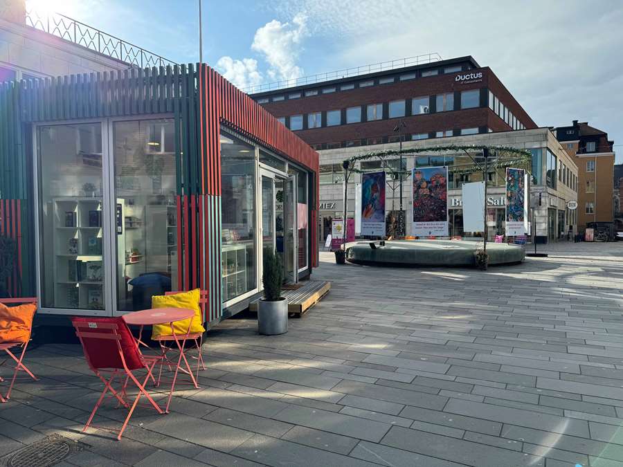 Glaspaviljongen på Forumtorget i Uppsala