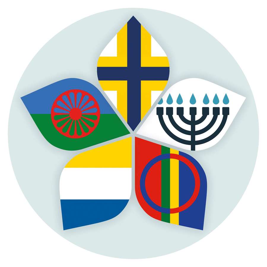 Flaggor från Sveriges nationella minoriteter
