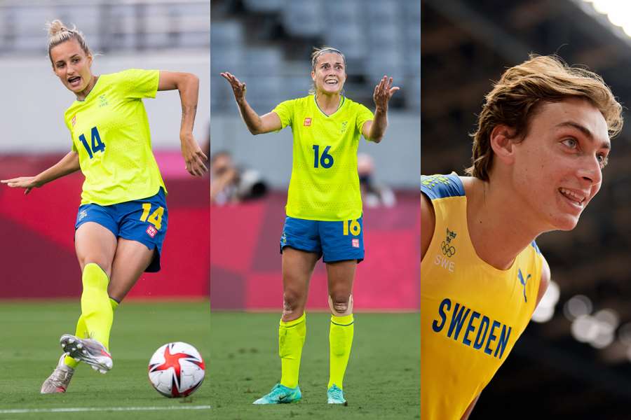 Armand Duplantis, Nathalie Björn och Filippa Angeldal.