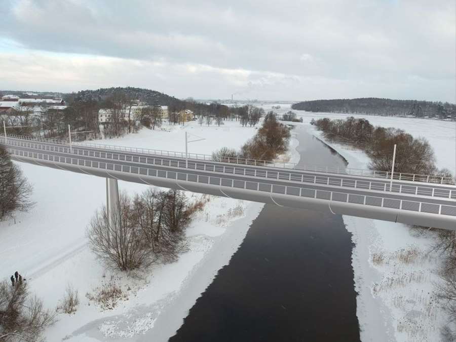 Bron över Fyrisån ska koppla samman Uppsalas sydöstra och sydvästra delar med den nya tågstationen som ska byggas i Bergsbrunna.