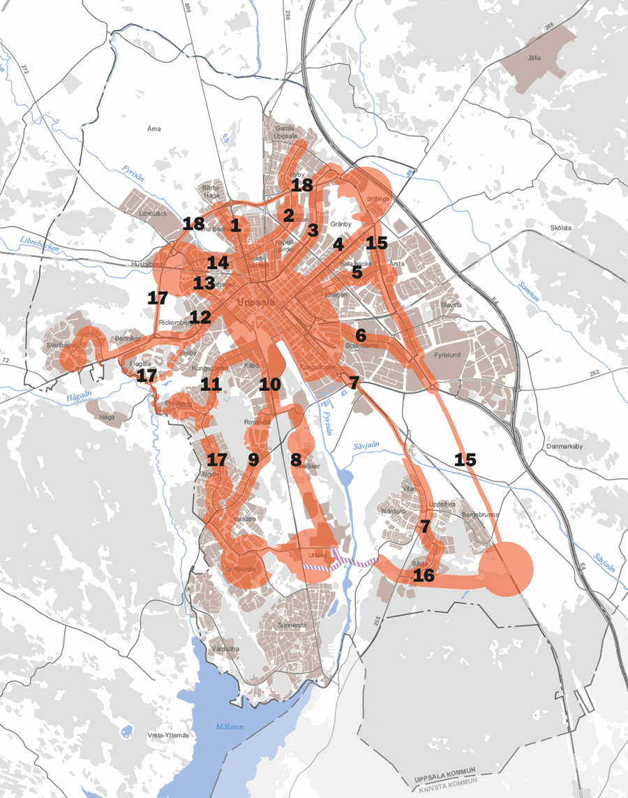 Figur 19, stadsstråk