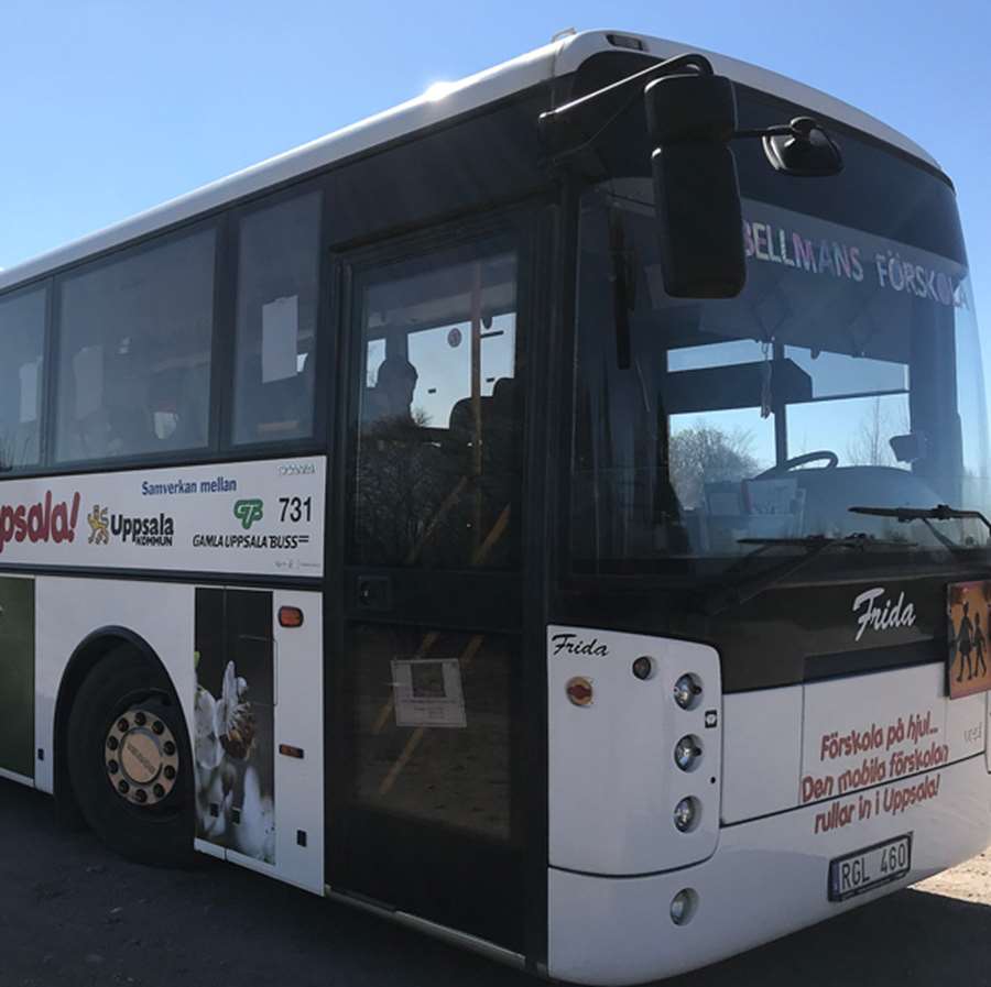 Mobila förskolebussen Frida, för nyhetssida