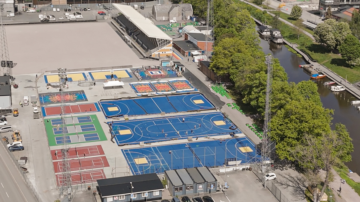 Drönarbild över Summer Zone