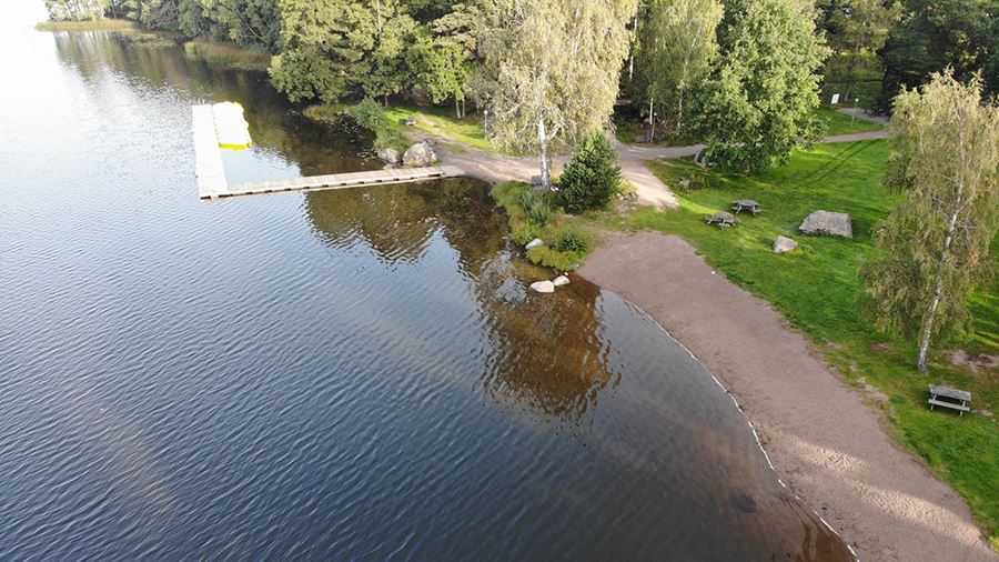 Fjällnora stora badet drönarbild