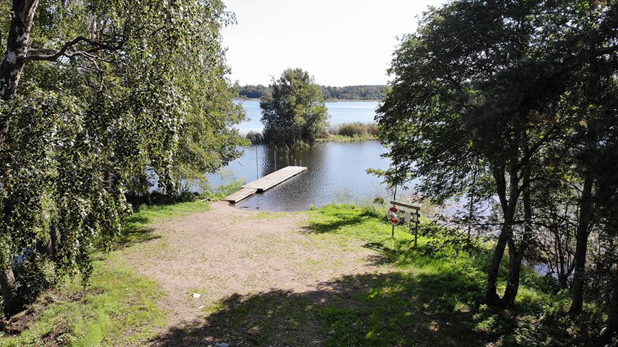 Hosjöbadet drönarbild