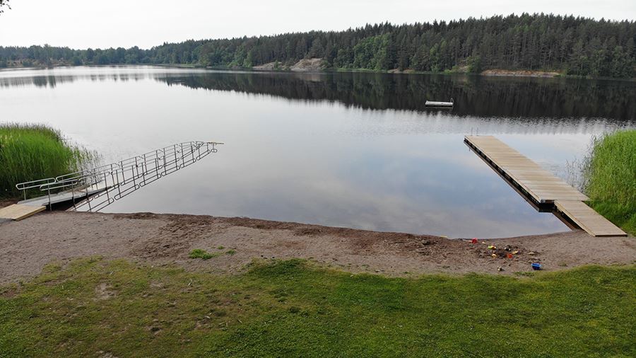 Södersjöbadet drönarbild