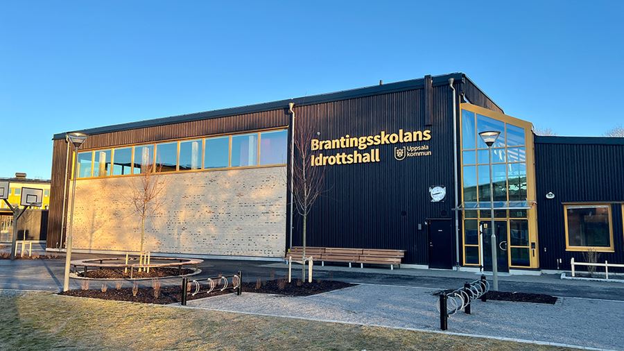 Brantingsskolans idrottshall exteriört