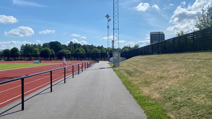 Löparbana Uppsala friidrottsarena