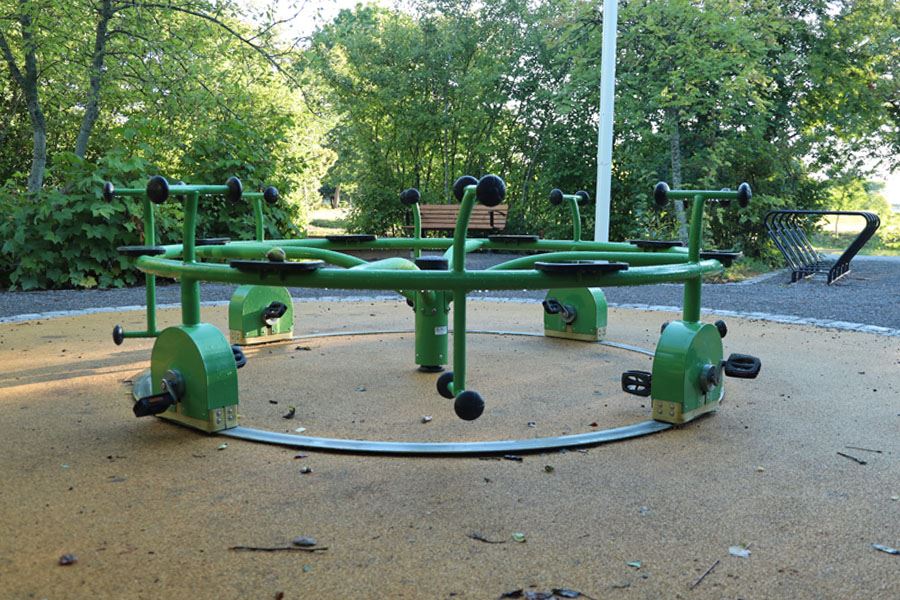 Cykelkarusell på Årstaparkens lekplats