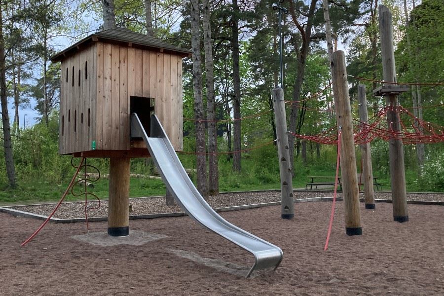 Rutschkana från hus