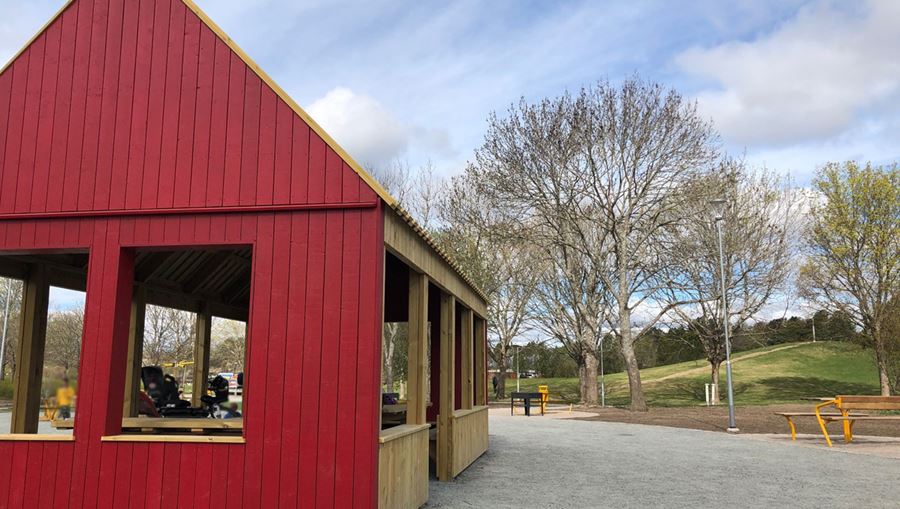 Vindskydd i Valsätraparken