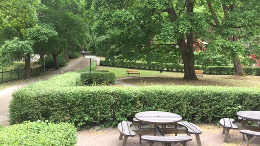 Vybild över Veteranparken.