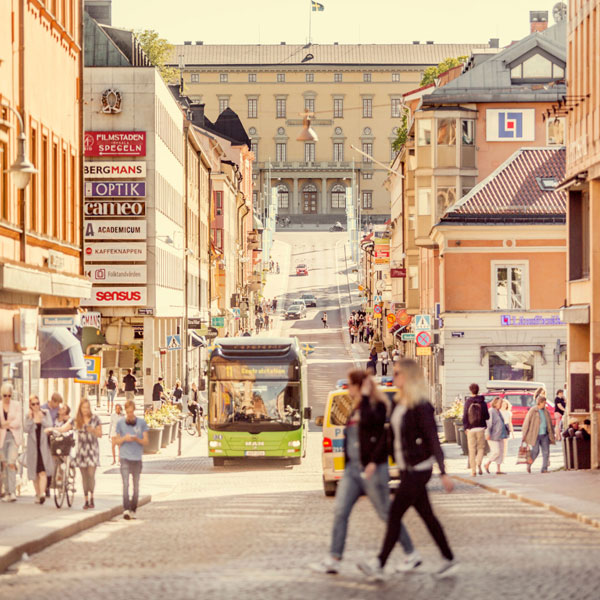 Vy över Drottninggatan, Uppsala