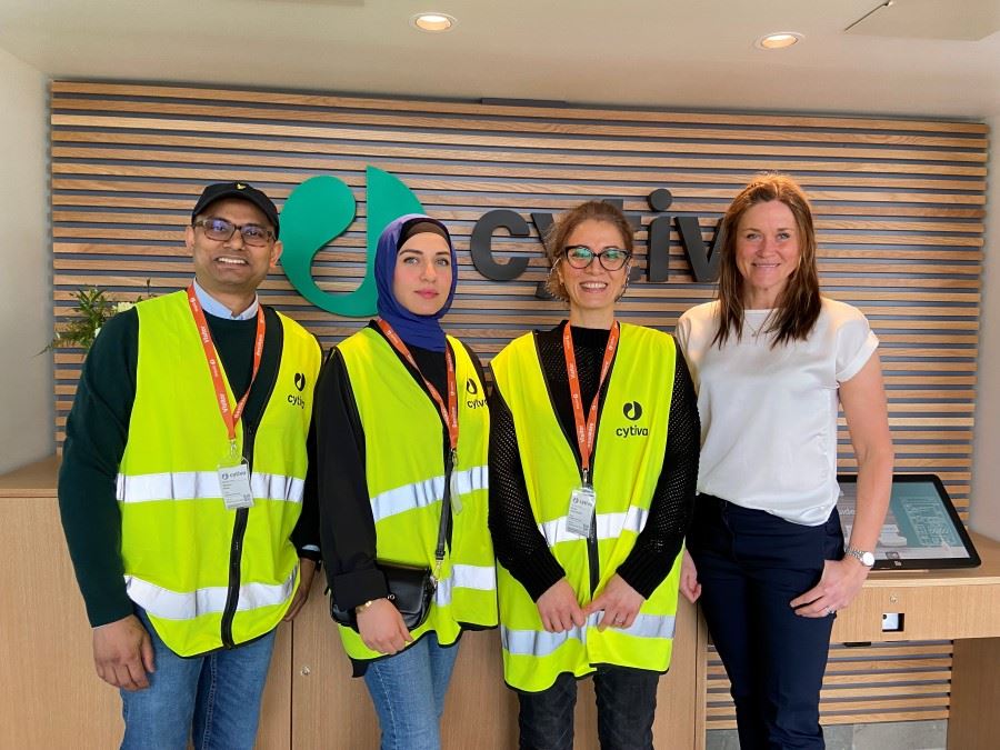 elever på studiebesök under utbildning